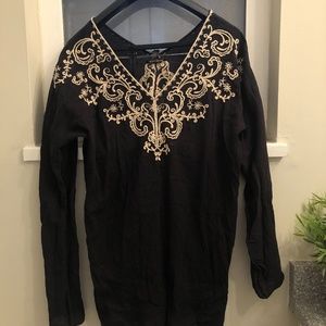 Lucky Brand 100% cotton embroidered Shirt